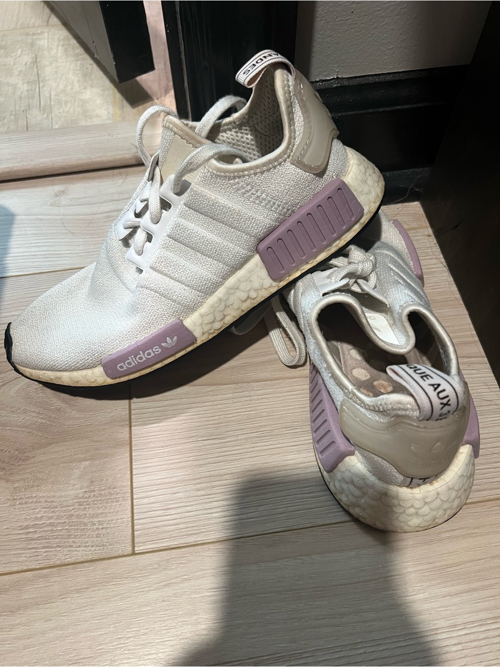 adidas Women’s NMD in White with Lavender Details
